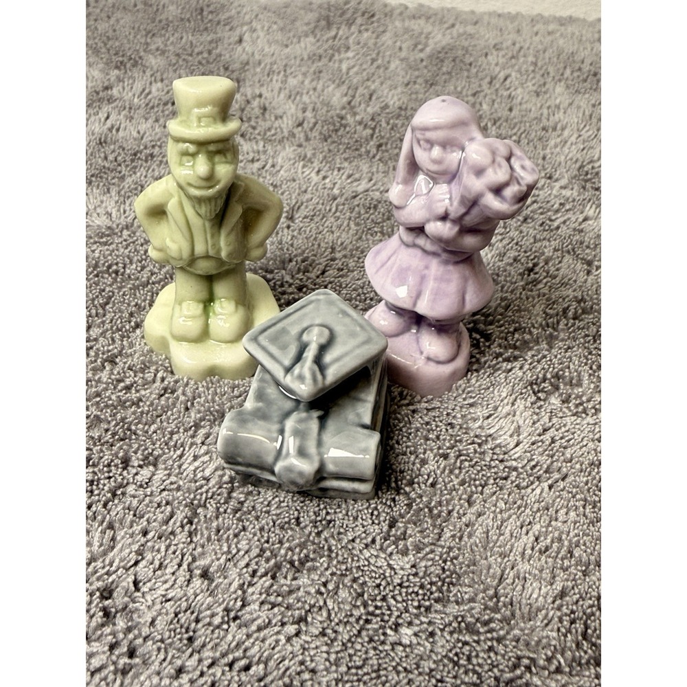 Vintage Red Rose Tea Wade Whimsies Ceramic Figurines Calendar Series Set of 3